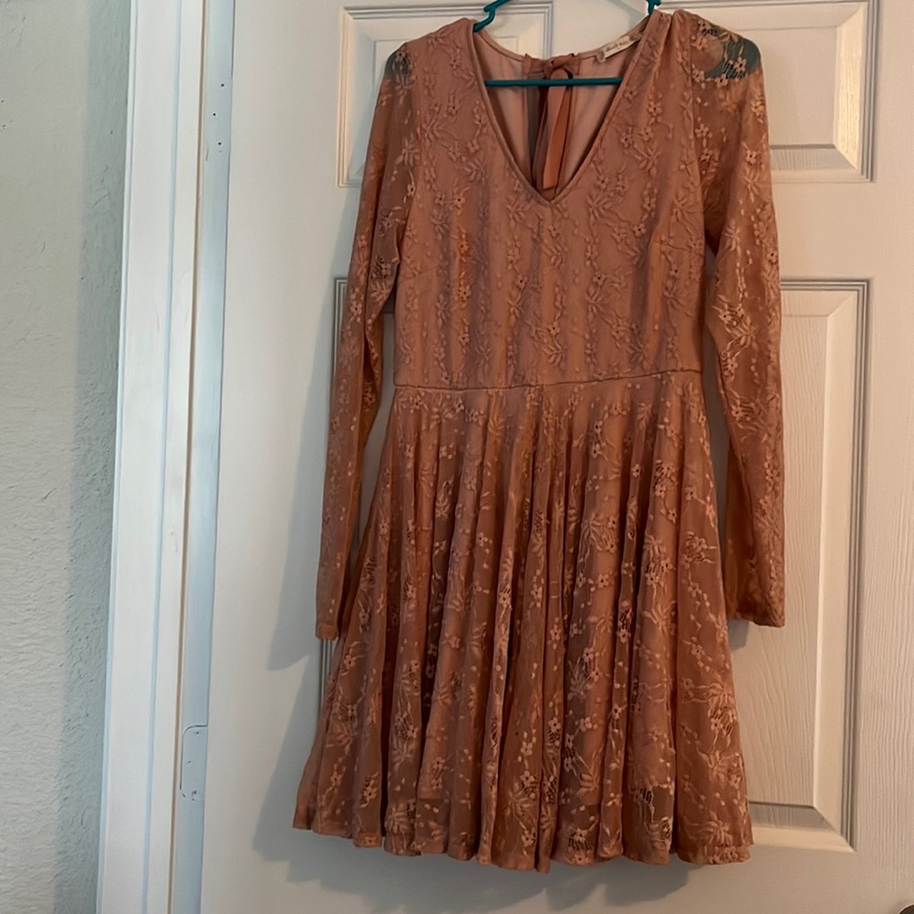 Blush pink laced dress